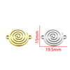 Stainless Steel Gold Plated Bear Paw Feather Dinosaur Double Hole Pendant Connector Jewelry Accessories Electroplated Cartoon Style