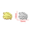 Stainless Steel Gold Plated Bear Paw Feather Dinosaur Double Hole Pendant Connector Jewelry Accessories Electroplated Cartoon Style