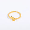 Stainless Steel Gold Plated Constellation Ring Set