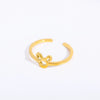 Stainless Steel Gold Plated Constellation Ring Set
