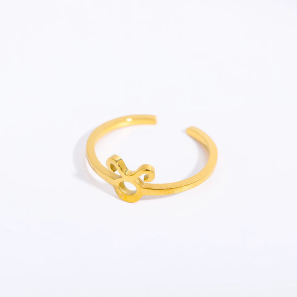 Stainless Steel Gold Plated Constellation Ring Set