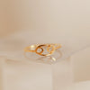 Stainless Steel Gold Plated Constellation Ring Set
