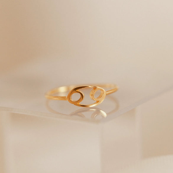 Stainless Steel Gold Plated Constellation Ring Set