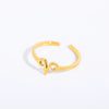 Stainless Steel Gold Plated Constellation Ring Set