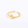 Stainless Steel Gold Plated Constellation Ring Set
