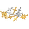 Stainless Steel Gold Plated Eightpointed Star And Cross Pendant Jewelry Accessories