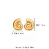 Stainless Steel Gold Plated Fashion Animal Snail Earrings For Women