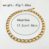 Stainless Steel Gold Plated Fashion Clavicle Chain Unisex Necklace With Electroplating