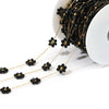 Stainless Steel Gold Plated Flower Bead Chain Handmade Jewelry Accessories