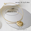 Stainless Steel Gold Plated Flower Pendant Personality Women's Jewelry
