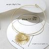 Stainless Steel Gold Plated Flower Pendant Personality Women's Jewelry