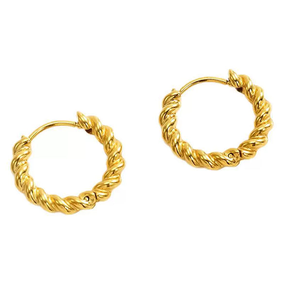 316L Stainless Steel Gold Plated Geometric Earrings For Women Minimalist Design