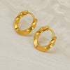316L Stainless Steel Gold Plated Geometric Earrings For Women Minimalist Design