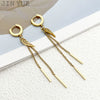 Stainless Steel Gold Plated Geometric Wings Tassel Earrings