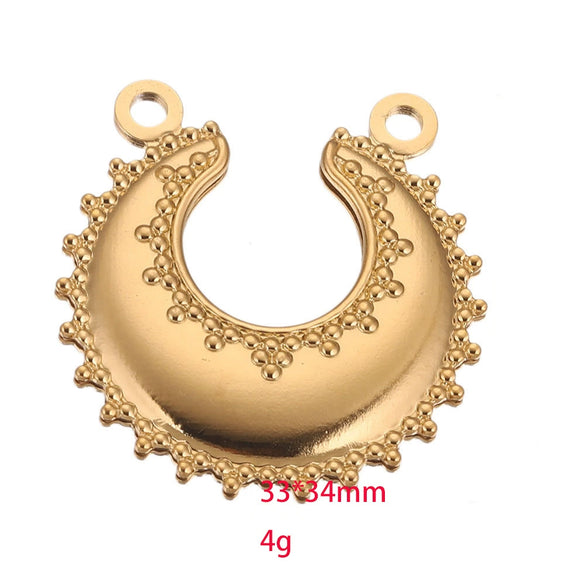 Stainless Steel Gold Plated Handmade Diy Necklace Pendant With Electroplating Technology