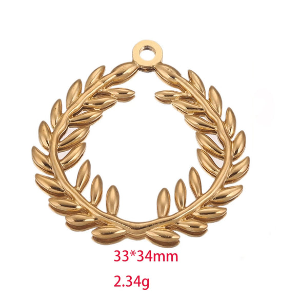 Stainless Steel Gold Plated Handmade Diy Necklace Pendant With Electroplating Technology