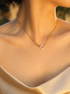 Wholesale Jewelry IG Style Simple Style Circle Stainless Steel Copper Shell Gold Plated Toggle Inlay Necklace