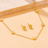 Stainless Steel Gold Plated Jewelry Set With Regular Chain For Women In Fashion Ol Style And Geometric Design
