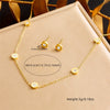 Stainless Steel Gold Plated Jewelry Set With Regular Chain For Women In Fashion Ol Style And Geometric Design