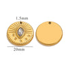 Stainless Steel Gold Plated Jewelry Tag Tarot Card Theme Handmade Pendant Bracelet Necklace With Totem Pattern