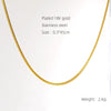 Stainless Steel Gold Plated Nonfading Necklace Push Chain Clip Bead Chain Furnace Vacuum Electroplated