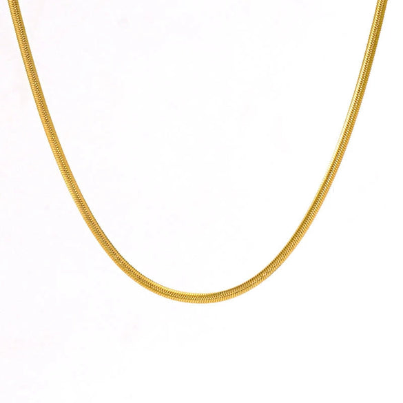 Stainless Steel Gold Plated Nonfading Necklace Push Chain Clip Bead Chain Furnace Vacuum Electroplated