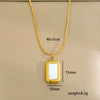 Stainless Steel Gold Plated Pearl Casting Heart Pendant Necklace With Titanium Steel Shell Clavicle Chain Electroplated Geometric Pattern For Women
