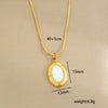 Stainless Steel Gold Plated Pearl Casting Heart Pendant Necklace With Titanium Steel Shell Clavicle Chain Electroplated Geometric Pattern For Women