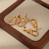 Stainless Steel Gold Plated Personality Niche Design Ear Buckle Earrings