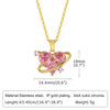 Stainless Steel Gold Plated Simple Style Heart Shape Inlay Zircon Pendant Necklace
