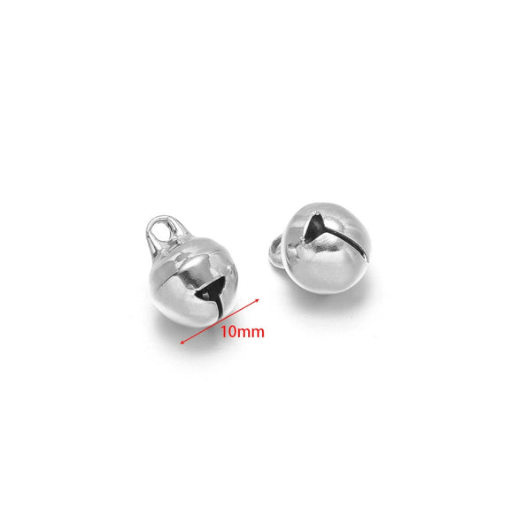 Stainless Steel Gold Plated Small Bell Pendant Jewelry Accessories