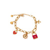 Stainless Steel Gold Plated Small Lock Pendant Bracelet For Girls
