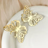 Stainless Steel Gold Plated Sweet Butterfly Animal Zodiac Earrings For Women