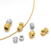 Stainless Steel Gold Plated Twill Mesh Pearlescent Beaded Necklace Bracelet Accessories