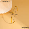 Stainless Steel Gold Plated Women's Geometric Pattern Bracelet Inlaid With Colorful Zircon Birthstone