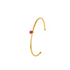 Stainless Steel Gold Plated Women's Geometric Pattern Bracelet Inlaid With Colorful Zircon Birthstone
