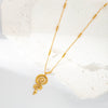 Stainless Steel Goldplated Animal Snake Pendant Necklace Fashionable Unisex Jewelry
