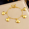 Stainless Steel Goldplated Animal Zodiac Style Bracelet With Tropical Fish Starfish Scallop Design