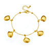 Stainless Steel Goldplated Animal Zodiac Style Bracelet With Tropical Fish Starfish Scallop Design