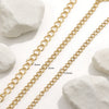 Stainless Steel Goldplated Colorpreserving Flat Oshaped Chain For Necklace Bracelet Diy Accessories