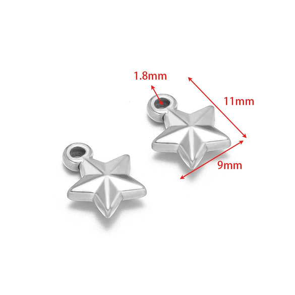 Stainless Steel Goldplated Fivepointed Star Pendant Fashion Bracelet And Necklace Accessories