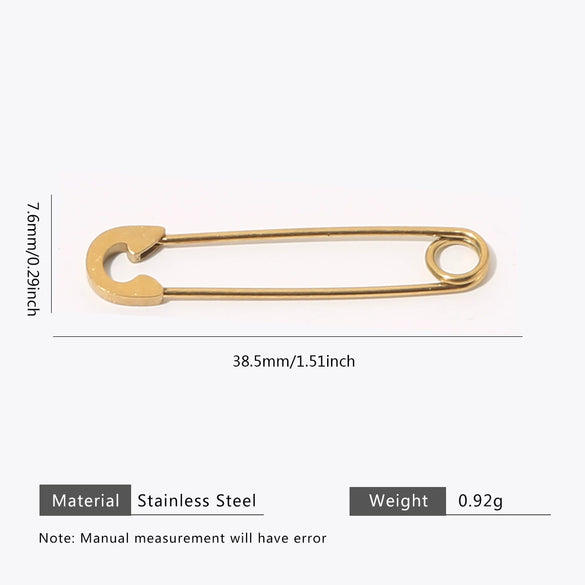 Stainless Steel Goldplated Geometric Diamond Pin Brooch Handmade Jewelry Accessories