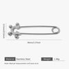 Stainless Steel Goldplated Geometric Diamond Pin Brooch Handmade Jewelry Accessories