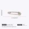 Stainless Steel Goldplated Geometric Diamond Pin Brooch Handmade Jewelry Accessories