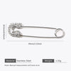 Stainless Steel Goldplated Geometric Diamond Pin Brooch Handmade Jewelry Accessories