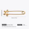 Stainless Steel Goldplated Geometric Diamond Pin Brooch Handmade Jewelry Accessories