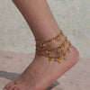 316L Stainless Steel Goldplated Geometric Love Bow Fashion Jewelry Bracelet Anklet For Women
