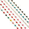 Stainless Steel Goldplated Heart Dripping Oil Electroplated Handmade Necklace Bracelet Clavicle Chain