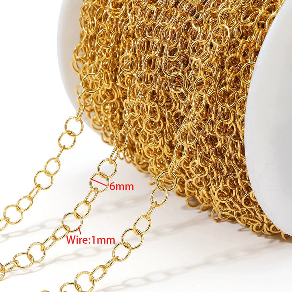 Stainless Steel Goldplated Oshape Chain Jewelry Necklace Accessories