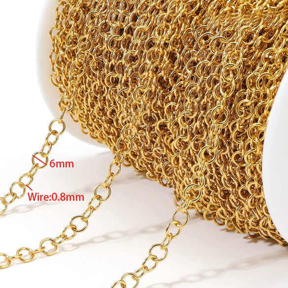 Stainless Steel Goldplated Oshape Chain Jewelry Necklace Accessories
